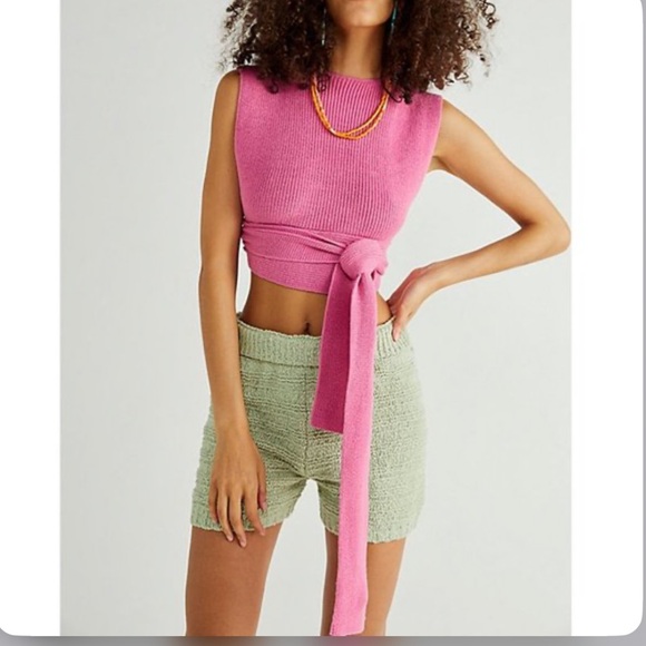 SOLD Free People Orchid Convertible Sweater Tank in Jelly Bean - Picture 3 of 6